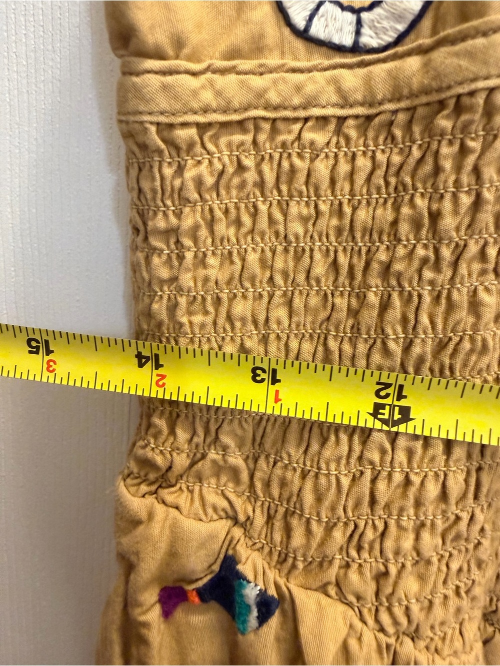 Maeve Mustard Yellow fish nautical Embroidered Maxi Dress - Picture 4 of 6